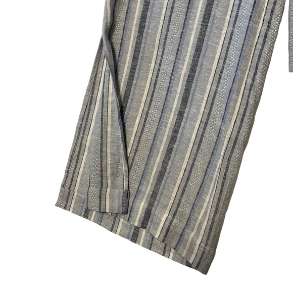 INDIGO REIN sz Small Pull On Pants Pockets Stretch Waist Wide Leg Blue White - Picture 2 of 7